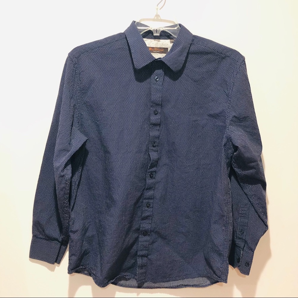 Ben Sherman |  New Navy Textured Button Down